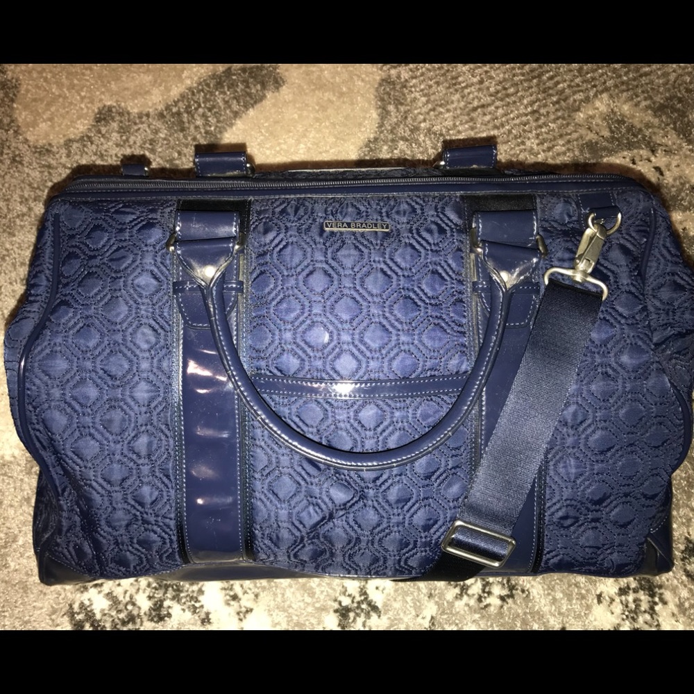 Vera Bradley Navy Blue Overnight Bag